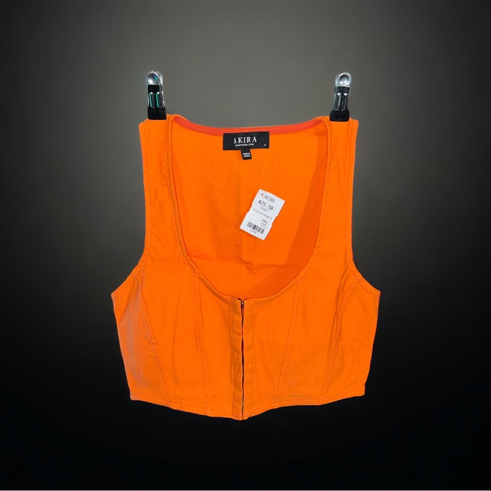 Orange Corset Top